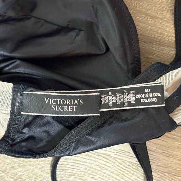 Victoria’s Secret Black Satin Strappy Bralette M NWT - Picture 5 of 11